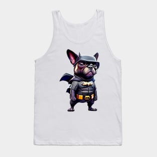 Super Frenchie: Black Superhero Suit Version 5 Tank Top